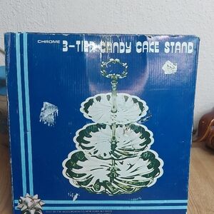 Elegant Silver 3-Tier Candy Cake Stand